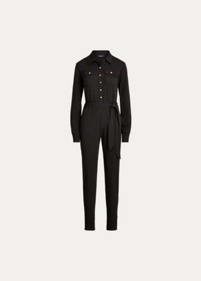 Ralph Lauren Buttoned Jersey Jumpsuit Dame Danmark (MTCQZ0147)